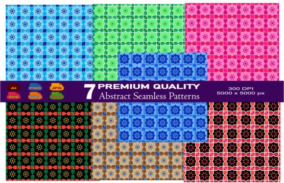 Abstract Seamless Patterns Set