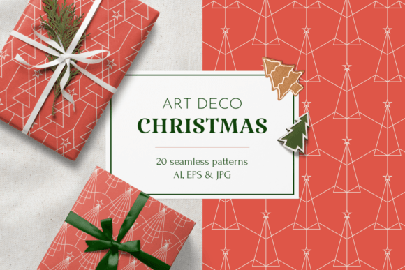 Art Deco Christmas Patterns