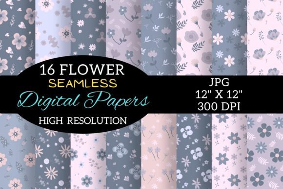 Boho Flowers Digital Paper Patterns: Your Go-To Resource for Effortless, Earthy Design