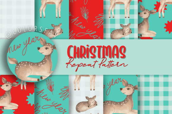 Christmas Seamless Patterns Cute Papers