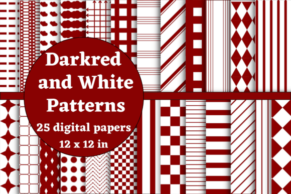 Dark Red and White Patterns: Timeless Contrast Meets Modern Creative Utility