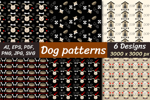 Dog Seamless Patterns