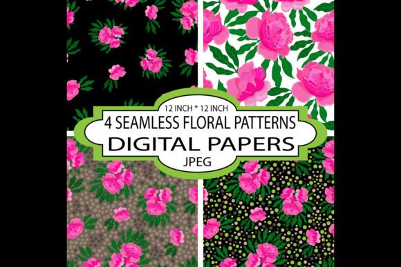 Floral Seamless Patterns, Pink Peonies: Timeless Beauty, Built for Modern Making