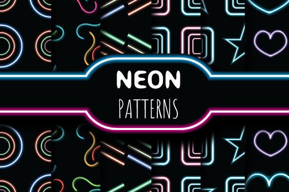 Neon Patterns: Seamless Vector Designs for High-Resolution Print & Digital Projects