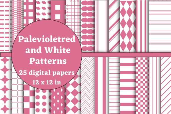Pale Violet Red and White Patterns