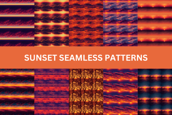 Sunset Seamless Patterns